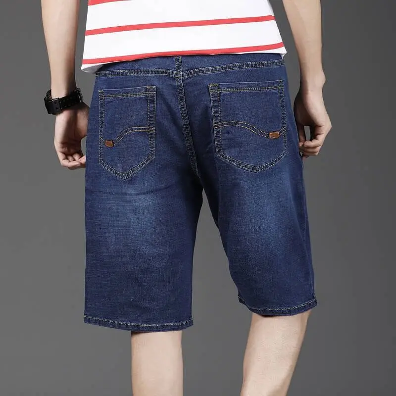 2024 Elegant Fashion Harajuku Slim Fit Jeans Loose Casual All Match Straight Leg Shorts Solid Pockets High Waist Cropped Pants