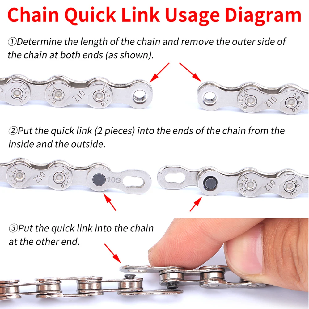 Bicycle Chain Risk Bicycle Chain Mini Mountain Bike Chain Quick Link Bike Gauge Tool Calipers Measure Screw Hook Cycling Accessories