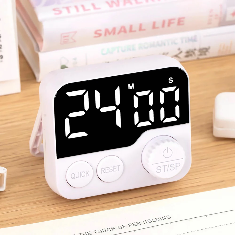 Timer Cucina Magnetico, Animali Carini Orologio Digitale per Conto Alla Rovescia Grande Display LCD per Cucinare e Studiare, Fare Sport, Esami, Giochi (Viola