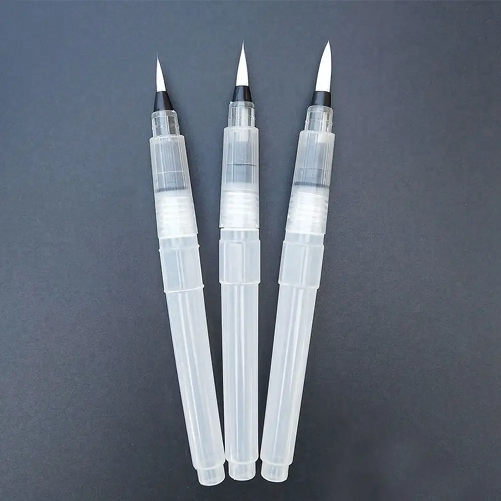 3/6Pcs Wasserlösliche Farbige Aquarell Weichen Stift Pinsel Kunststoff Nachfüllbare Wasser Stift Nylon Pinsel Kopf Malerei Kunst Liefert – Detail 16