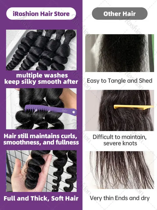 Human Hair Bundles Extensions 30 32 Inch Loose Wave 3 4 Bundles Brazilian