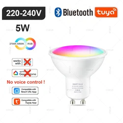 Smart LED Dimmable RGB Light Bulb with Multi - Platform Integration - 4Pcs Bulb (BLE GU10 220 - 240V)