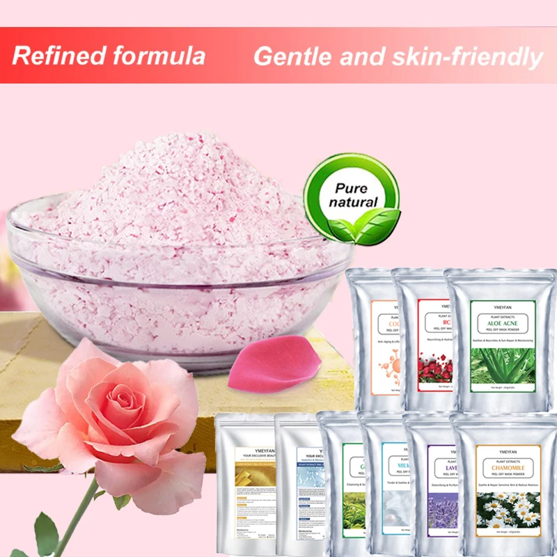 

YMEYFAN Soft Jelly Mask Powder Alginate Rubber Facial Mask Rose Lavender Moisturizing Peel Off Modeling Beauty Salon DIY SPA