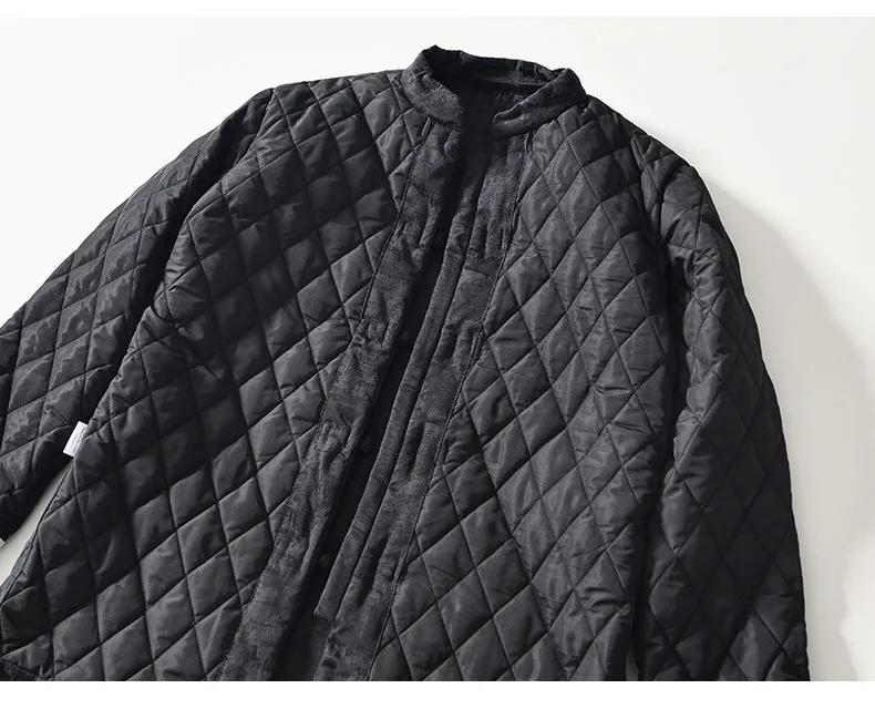 Japanese Retro Men's Button Up Casual Warm Cotton Wadded Jacket And Coat Loose Full Print Chinese Stand Collar Padded Coat