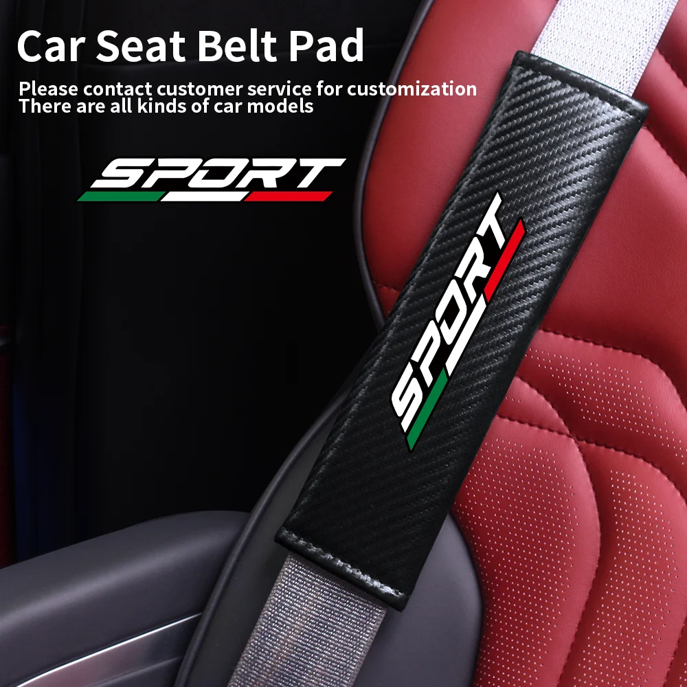 Sport Carbon Faser Auto Sitz Gürtel Abdeckung Sicherheitsgurt Schulter Gurt Schutz Pad Für Fiat Ducato 500 500L 500X Panda Grande Punto – Detail 1