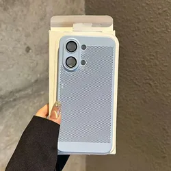 Enhanced Honeycomb Mesh Phone Case with Cooling Technology and Heat Dissipation for redmi turbo5 max (Sky blue)