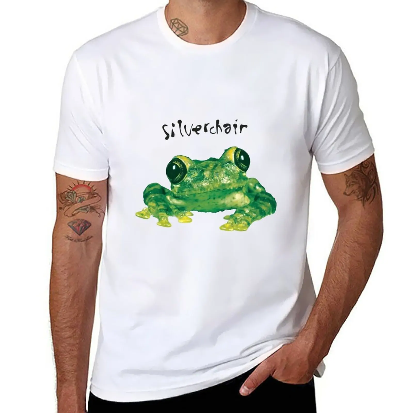 

1995 RARE Silverchair Frogstomp '95 Frog Double T-Shirt customizeds hippie clothes Men's clothing