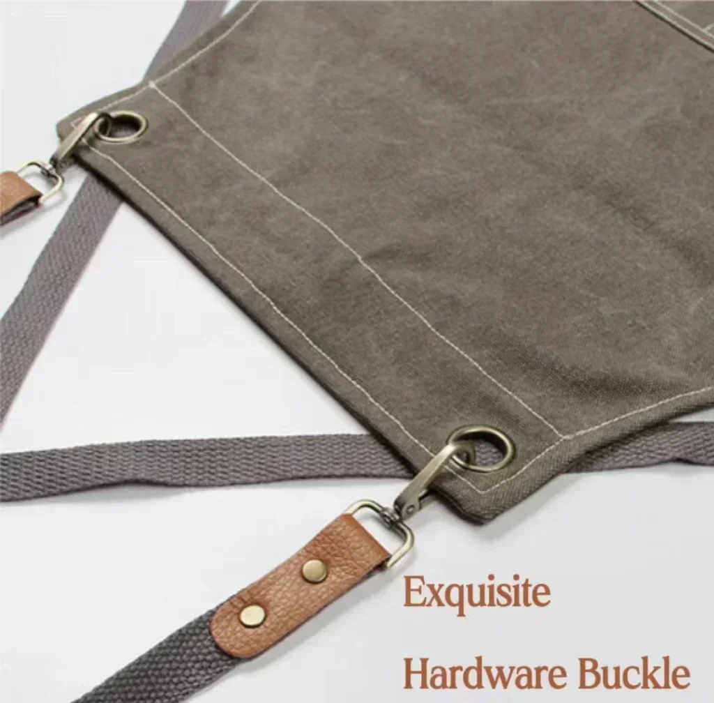Perfessional Kitchen Apron Fashion Canvas Chef Apron cocina accesorios de cocina novedosos Straps For BBQ Shop Nail Salon 5