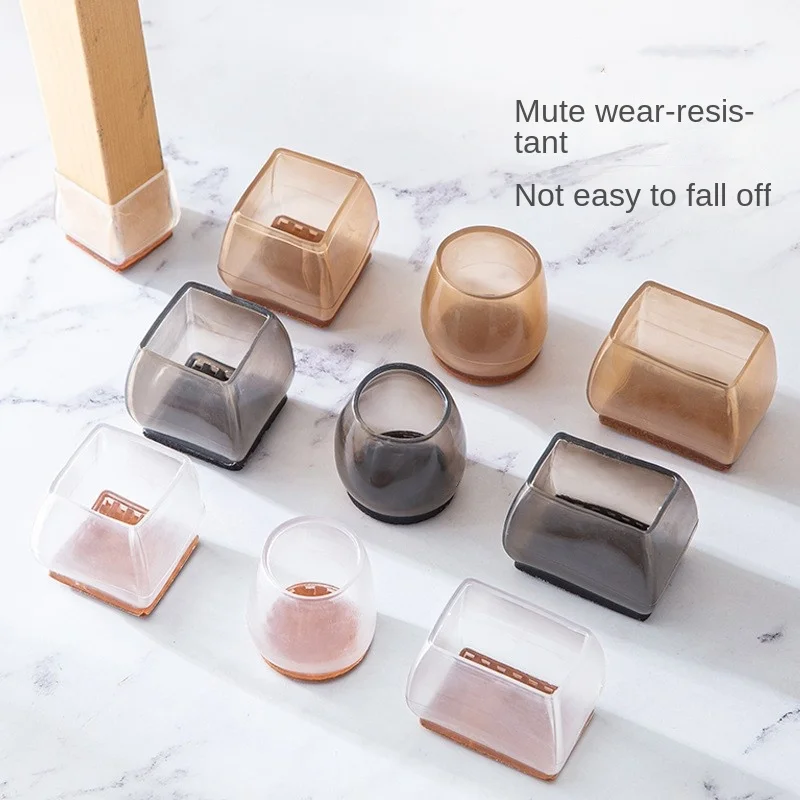8/16pcs Silicone Anti-slip Chair Legs Cover Furniture Sofa Feet Mute Mat Wood Floor From Scratches Protectors Pads Home Decor chair leg caps chair leg protector furniture foot protector furniture leg pads furniture foot pads furniture leg caps rubber furniture feet pads furniture feet