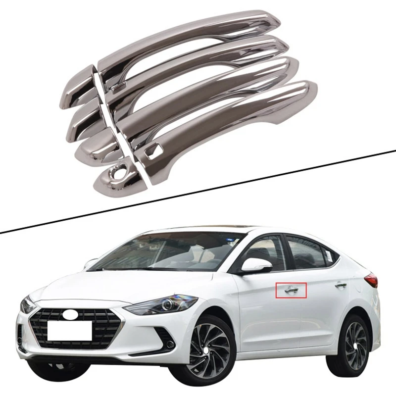 8Pcs/Set Car ABS Chrome Car Exterior Door Handles Cover Trims for