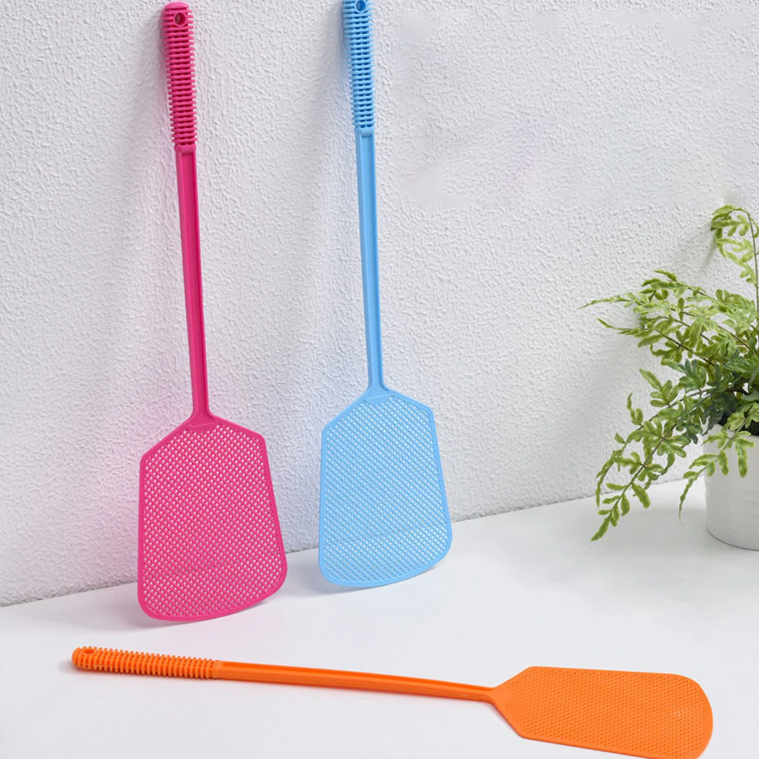 

Plastic Fly Swatter Home Long Handle Flyswatter Flapper Insect Killer Mosquito Swatter Fly Killer