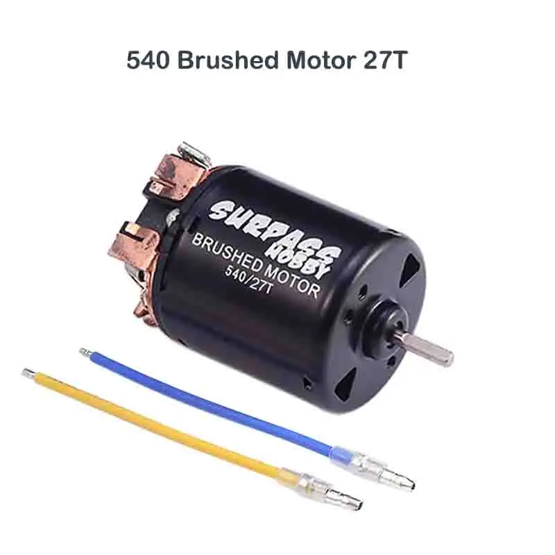 Moteur électrique 540 haute performance pour modélisme RC, avec rotor et collecteur en détail.