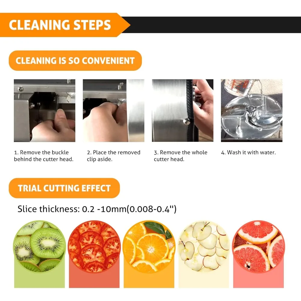 Electric Vegetable and Fruit Slicer Machine