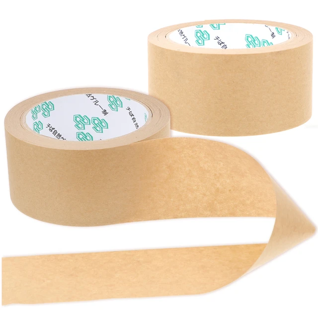 Adhesive Tape Paper Boxes Bookself Paper Ribbon Book Binding Tape Kraft  Packing Tape Carton Self Adhesive Tape Flatback - AliExpress