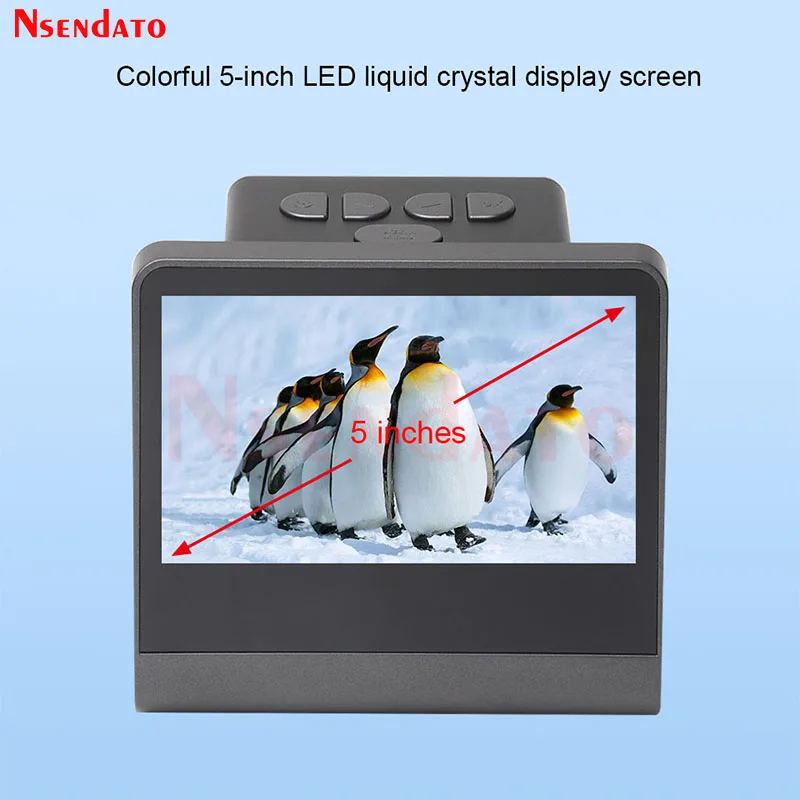 Negative HD Film Slider scanner Professional 35MM Super 8 Film Slide Converter Photo Digital Image Viewer With 5" 7"LCD Screen