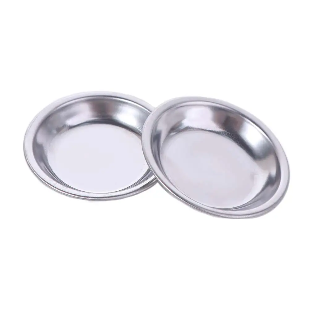 10pcs 스테인레스 스틸 페인팅 컬러 볼 재사용 가능한 드로잉 타블렛 페인트 컬러 믹싱 컵 미니 팔레트 플레이트 푸어 마우스 팔레트