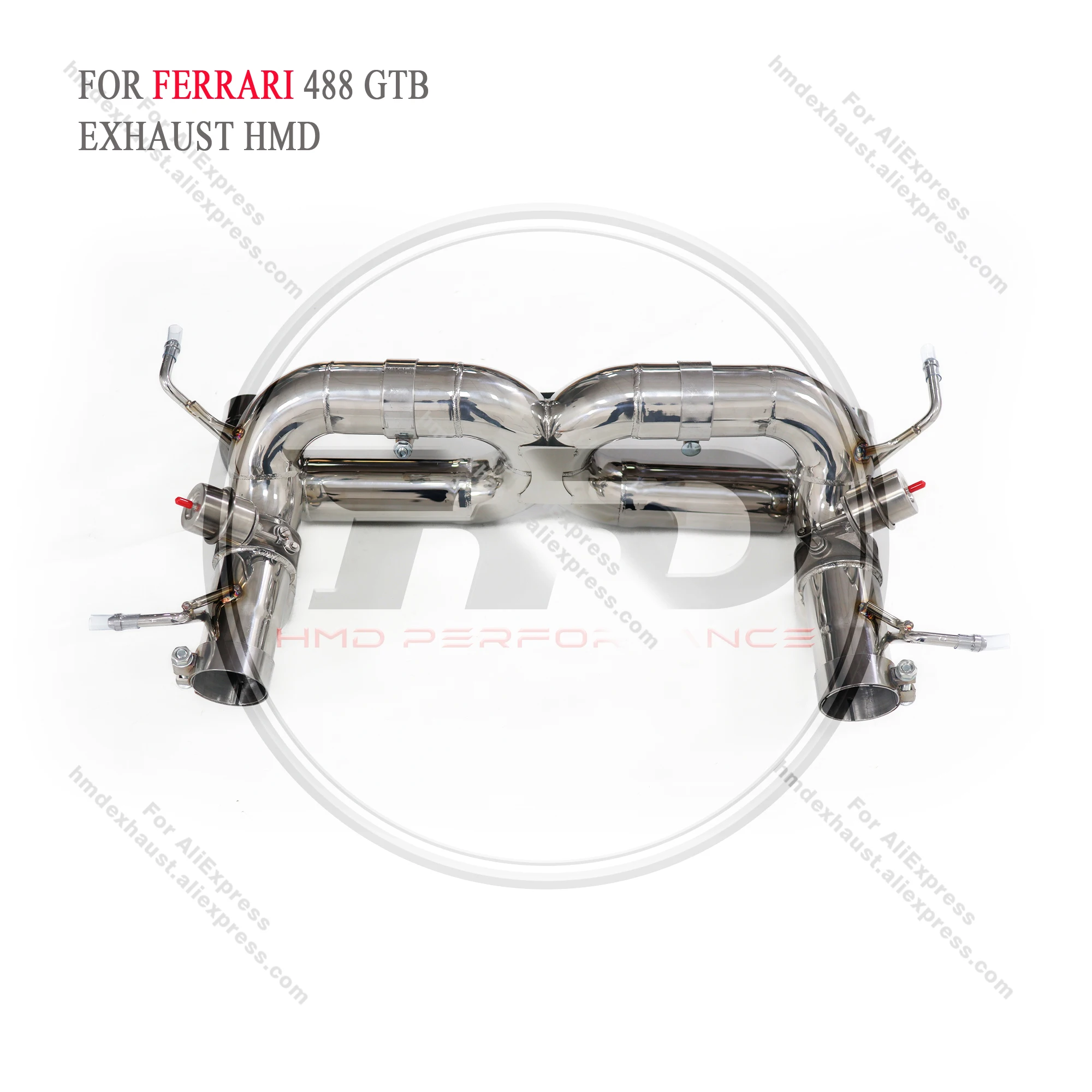 HMD Exhaust System Stainless Steel Performance Catback for Ferrari 488 GTB Spider 3.9T With Valve Version