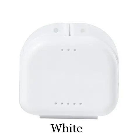 Fake Teeth Orthodontic Case Dental Retainer Mouth Guard Denture Storage Box Plastic Oral Hygiene Supplies Organizer