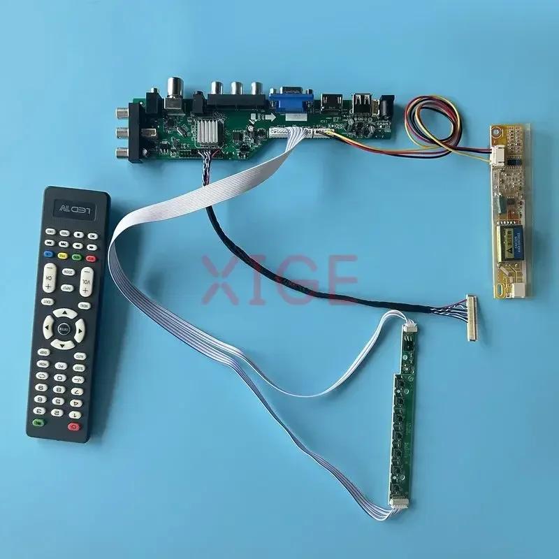 

Плата драйвера контроллера для HSD150PX16 HSD150PX17, ЖК-экран, ИК + AV + USB + HDMI + VGA, 30-контактный комплект LVDS, цифровой сигнал DVB 1CCFL 1024*768