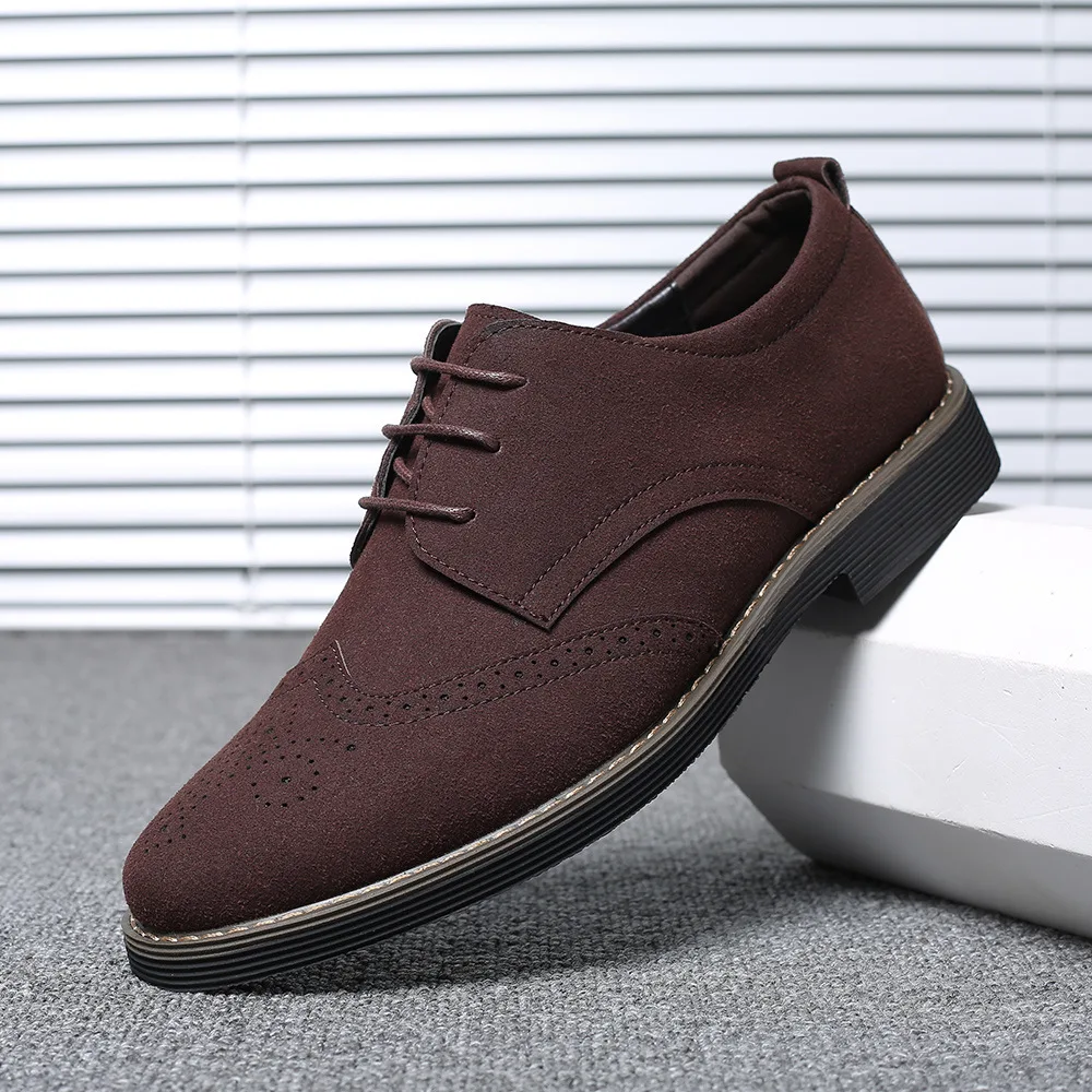 

Classic Fashion Men Dress Shoes Male Faux Suede Leather Office Business Party Wedding Shoes Mens Flats Oxfords Formal Shoes