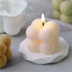 3D Cube Candle Silicone Mould 3D Creative Aromatherapy Gypsum Candle Hand Baked Chocolate Dessert Cake Mould Tool Silicone Mould