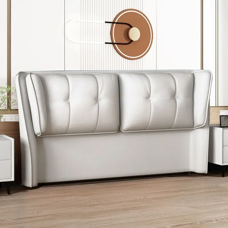 Solid wood headboard soft bag bedside backrest integrated floor simple modern no-wash technology cloth bedside soft bag single p