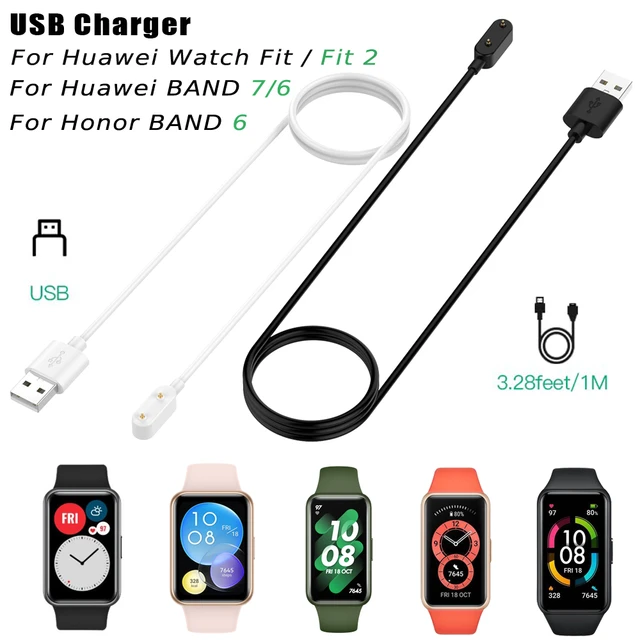 Cabo Carregador USB de 100 cm/3,28 pés para Huawei Band 9/8/7/6 Honor Band 6 Huawei Watch Fit/Fit 2 Cabo Carregador USB de 100 cm/3,28 pés para Huawei Band 9/8/7/6 Honor Band 6 Huawei Watch Fit/Fit 2