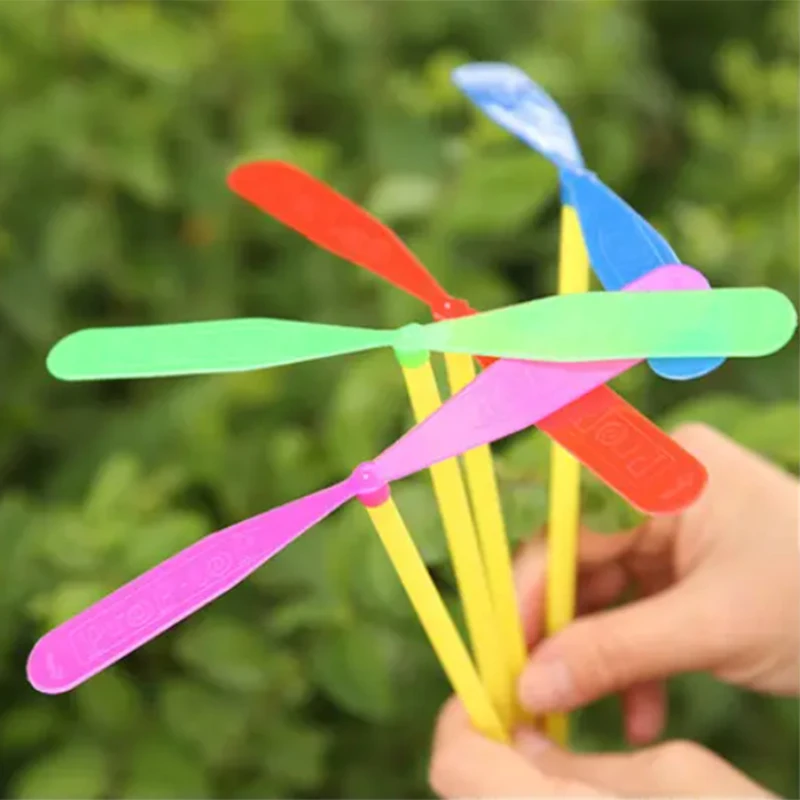 24PCS Plastic Dragonfly Assortment Mini Whirl A Copter Helicopter Gift Toys Birthday Pinata Fillers for Kids Boy Party Favor Bag