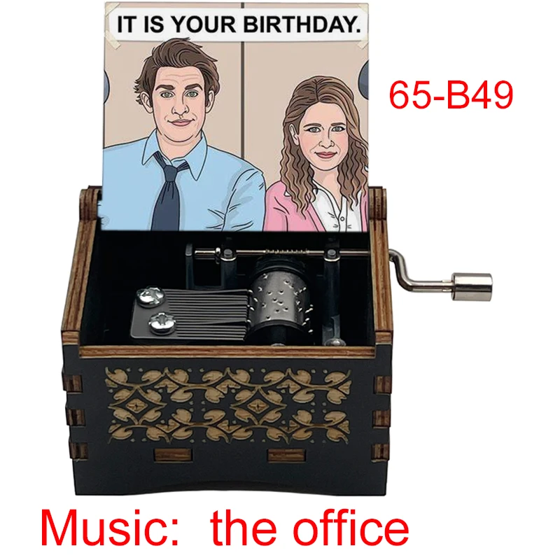 Forrest Gump Music Box Black Wood Handed 18 Tones Musical Gifts for Encourage Kids Birthday Friends Delicate Office Ornaments