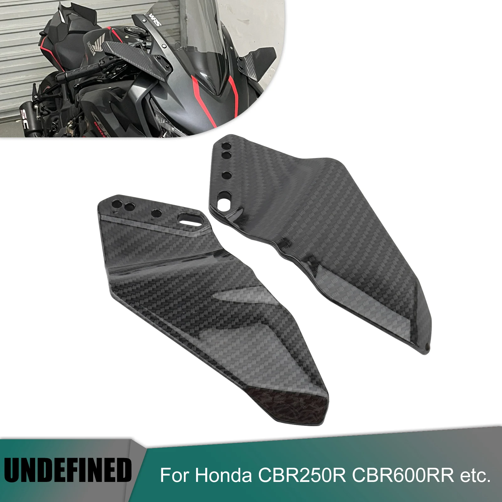 

Motorcycle Winglet Aerodynamic Wing Kit For Honda CBR500R CBR250RR CBR600RR CBR 600F4i CBR1000RR CBR1100XX Fairings Accessory