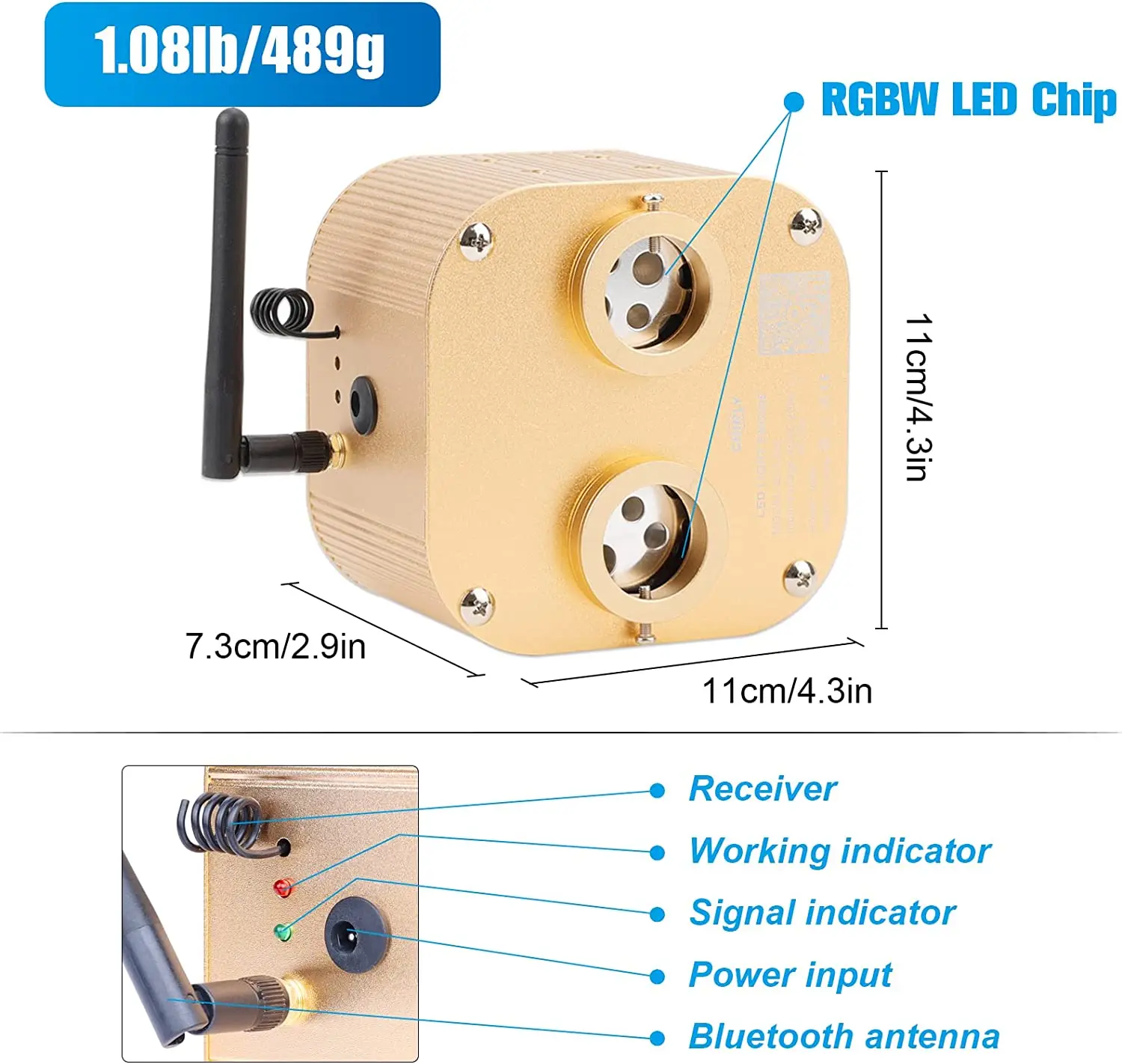 Fiber Optic Light Smart Bluetooth APP Control 20W TWINKLE RGBW Dual Head Ceiling Stars Lights 800pcs Cable