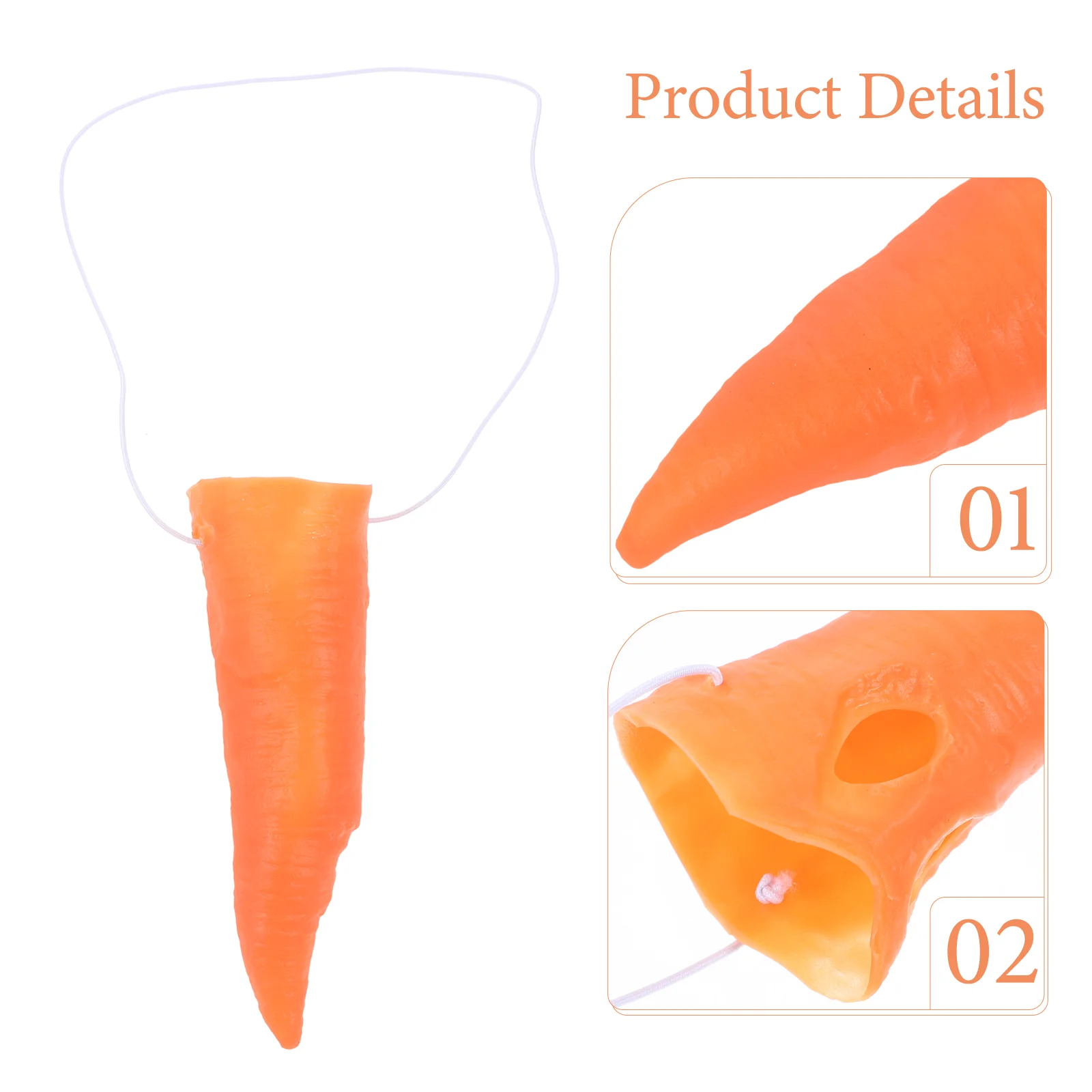 3 Pcs Carrot Nose Portable Snowman Carnival Supply Christmas Props Decoration DIY Accessories Decorations Hat Fake Carrots