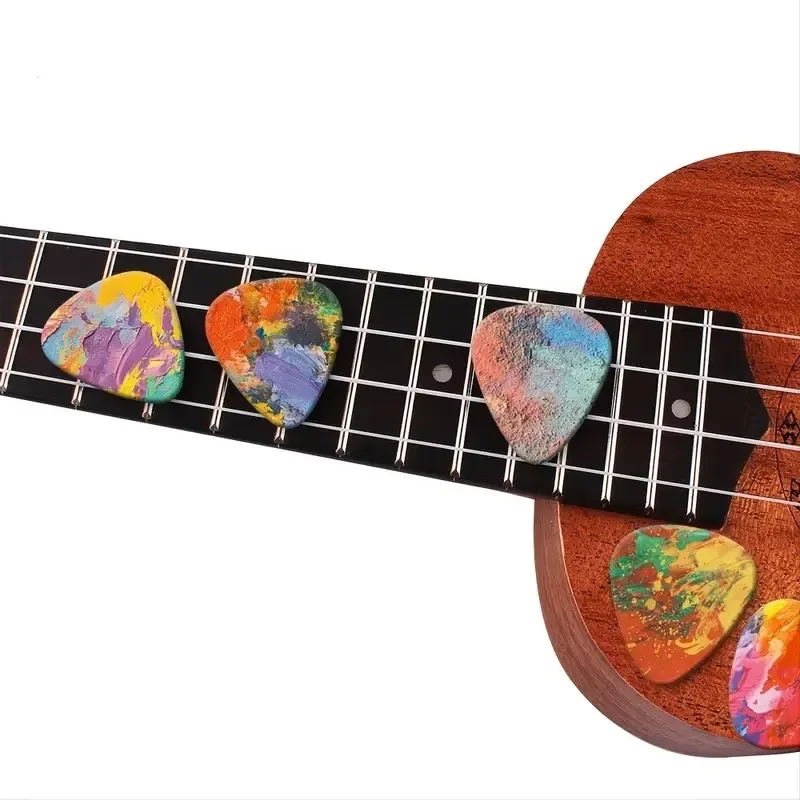 10pcs 0.46/0.71/1.0Mm 10Pcs Guitar Paddle Graffiti Color Acoustic Guitar Picks Musical Instrument Accessories Accessories