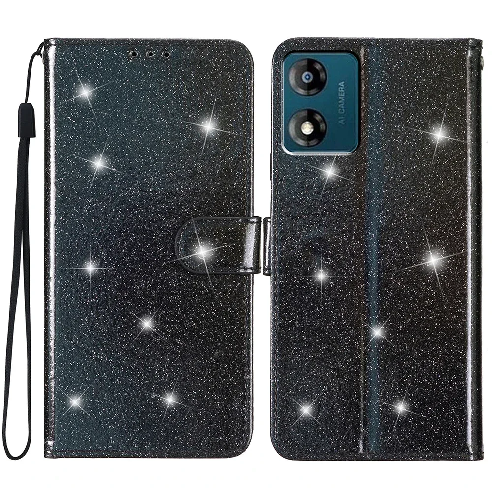 Bling Flash Leather Protective Wallet Case Cover