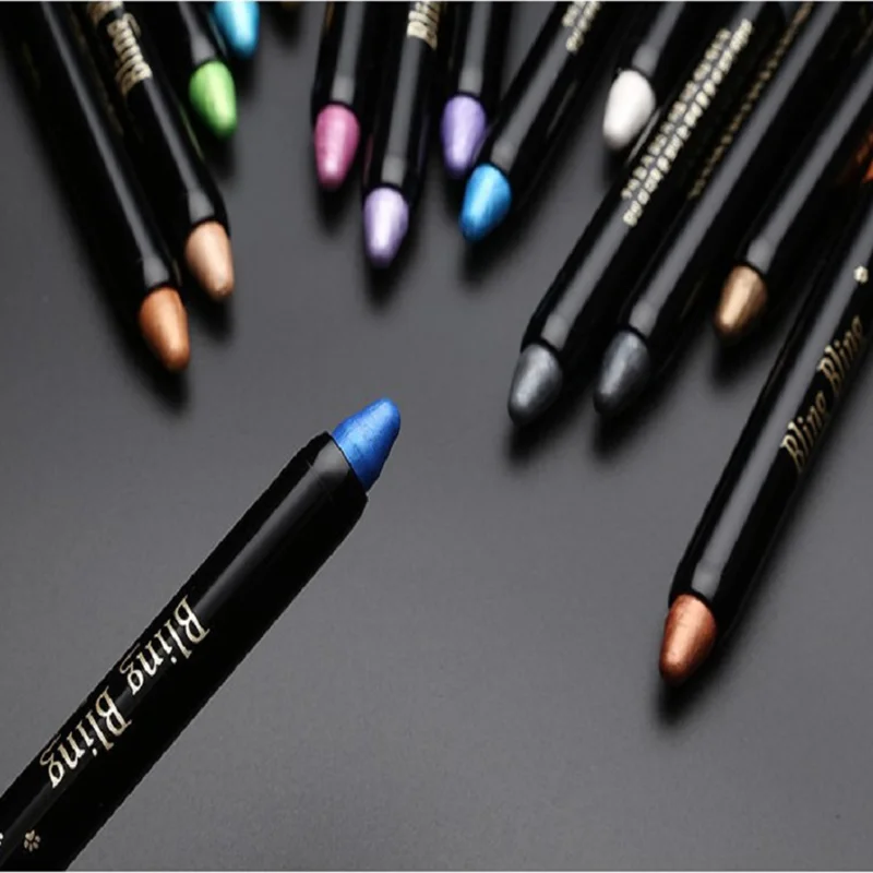 Eyeshadow Pencil Pearlescent Eyeshadow Pencil Waterproof Long Lasting Glitter Shimmer Eye Shadow Pen Eyeliner Stick Eyes Makeup Tools