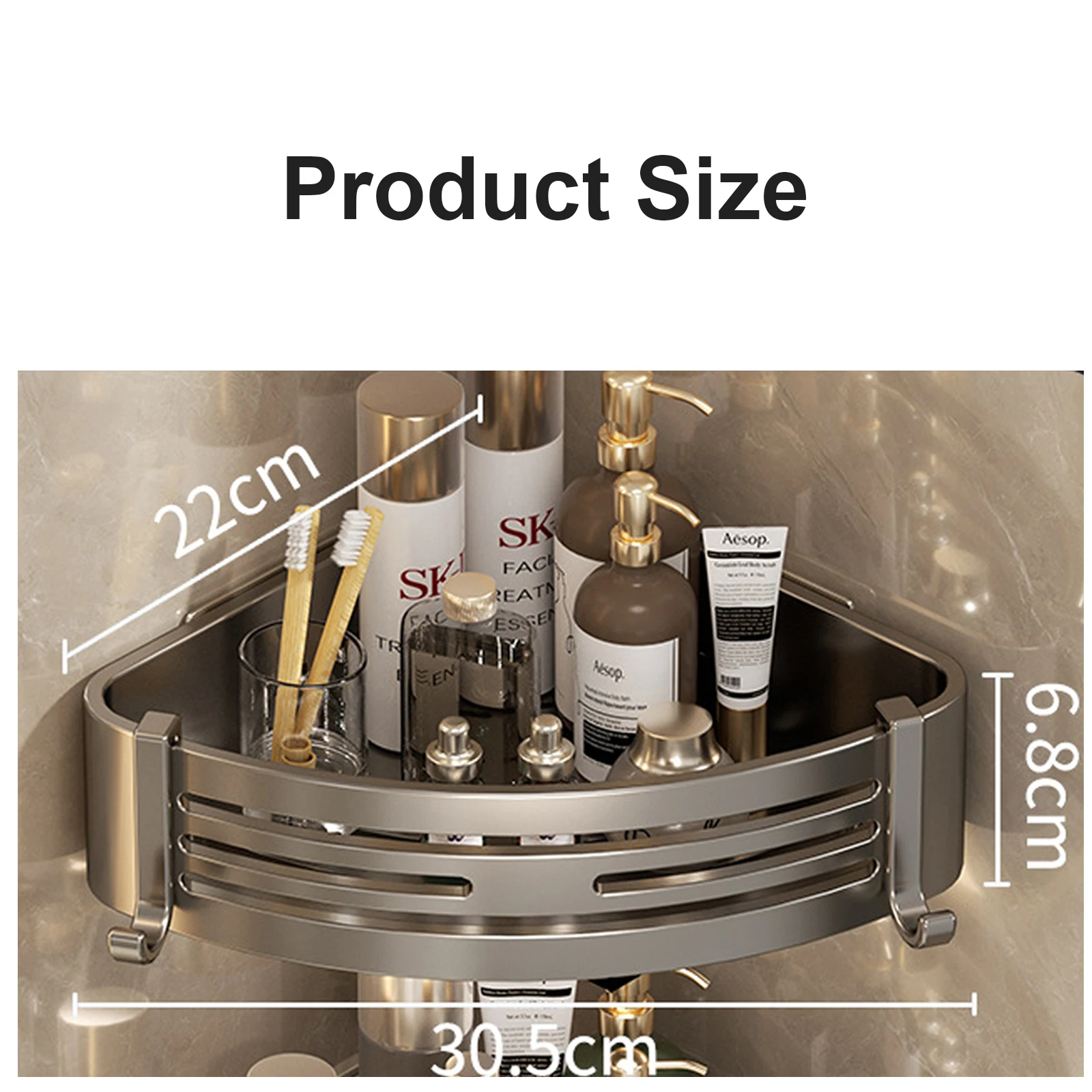 Bathroom Shelf for Shower Wall Mounted Shampoo Bottle Orangizer Shower Corner Rack Storage Punch-free Bathroom Accessories 6