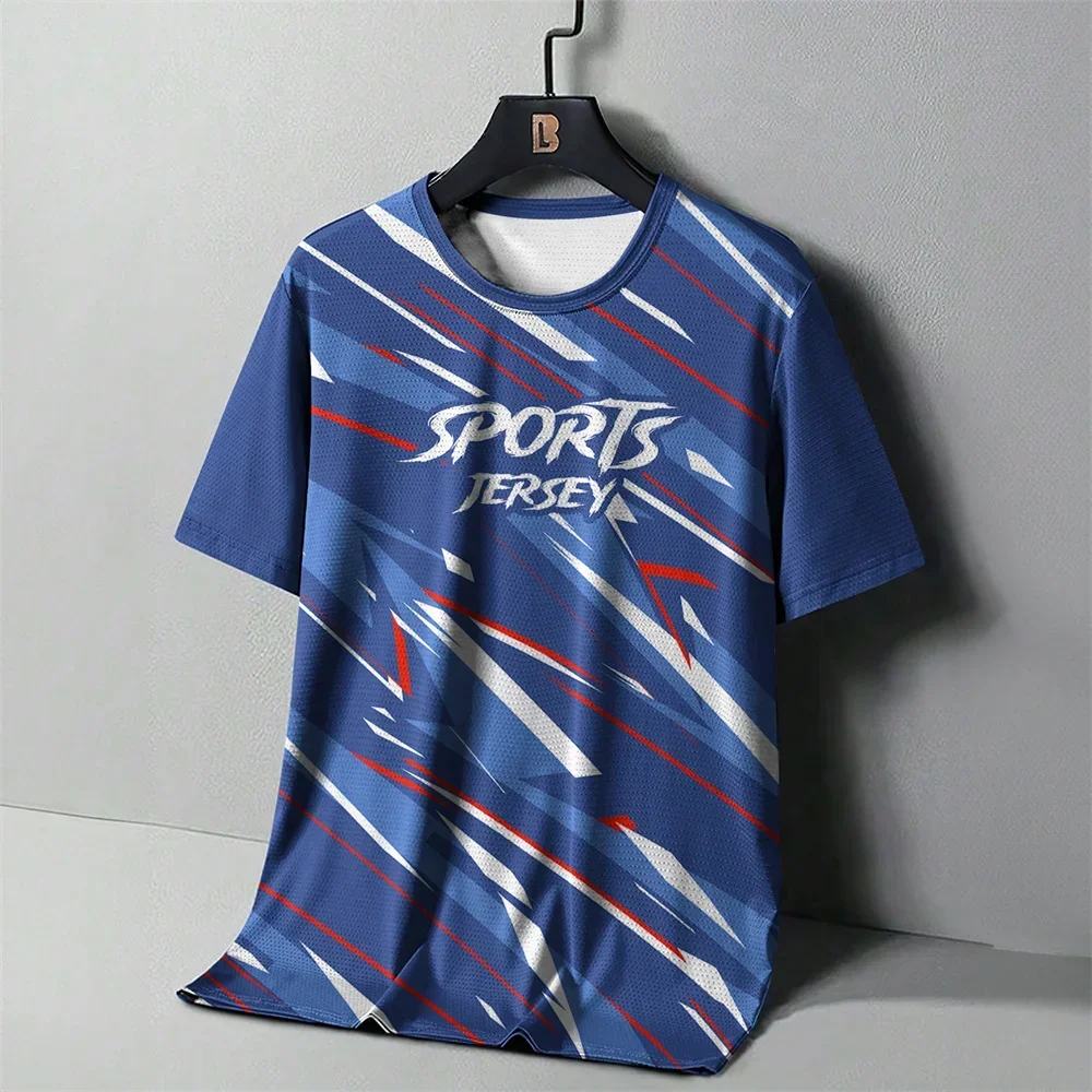 

Футболка с 3D принтом для бега, быстросохнущая Повседневная мужская футболка большого размера с короткими рукавами для спорта, лето 2024 г.