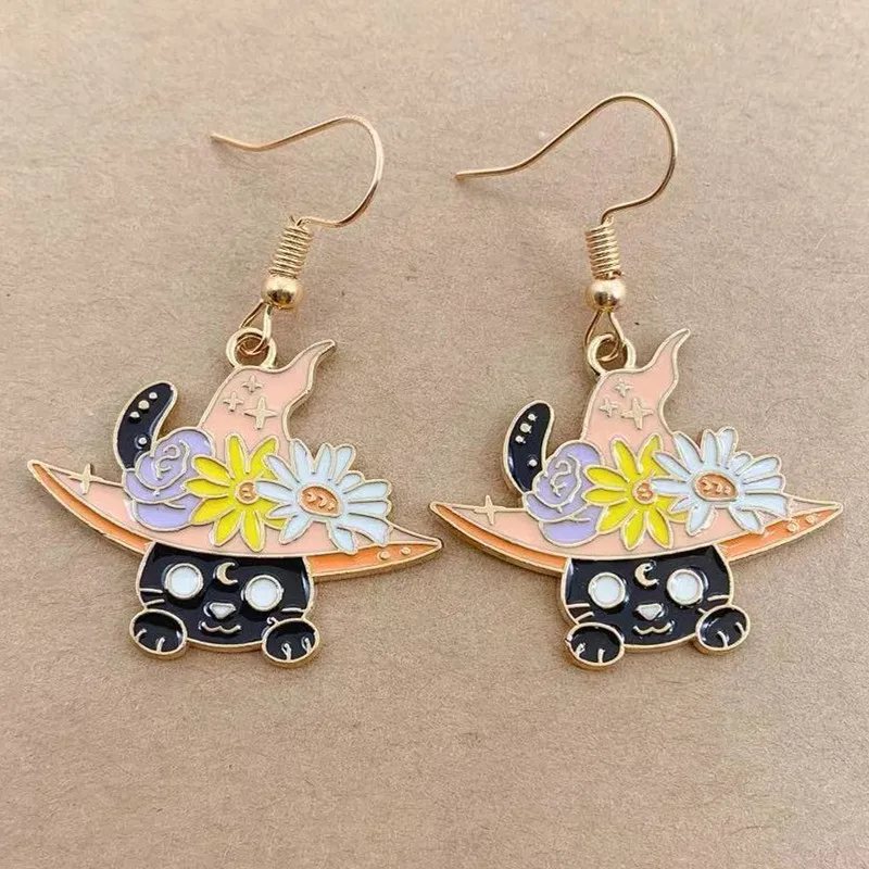 Earrings for Women Girls Drop Dangle Teens Charm Party Halloween Skull Cross Horror Skeleton Death Bat dangle earrings drop earrings cross earrings