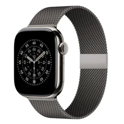 Elegant Milanese Loop Watch Strap - Stainless Steel Mesh Bracelet - 42 44 45 49 S11 - 46mm (Gun 4)