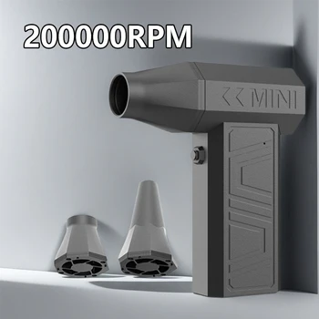 Violent Fan 200000RPM Powerful Air Blower Vacuum Dust Cleaner Type-C Charging Strong Winds 52m/s Brushless Turbo Jet Blower