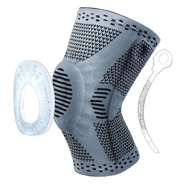 Tcare 1 Piece Professional Compression Knee Brace Support for Arthritis Relief, Joint Pain, ACL, MCL, Meniscus Tear Post Surgery Gray - 1 Piece