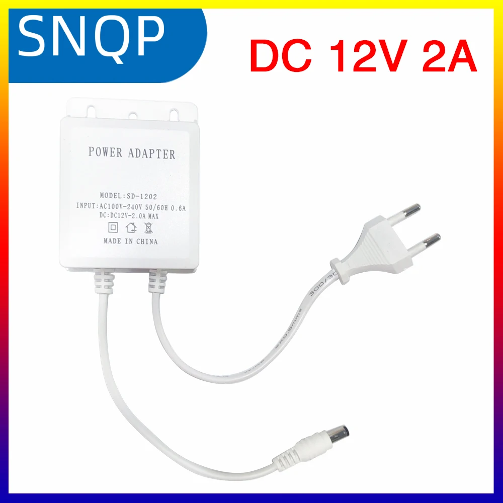 Waterproof DC12V/2A EU Power Adapter - Image 1