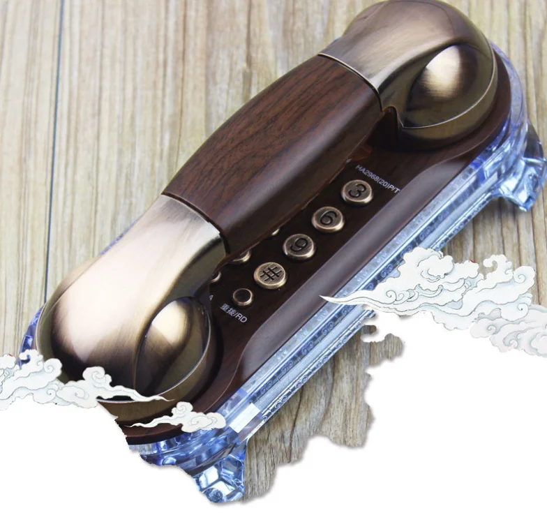 Telephone Landline Wall-mounted Household Retro Antique Small Extension Corded Metal Button