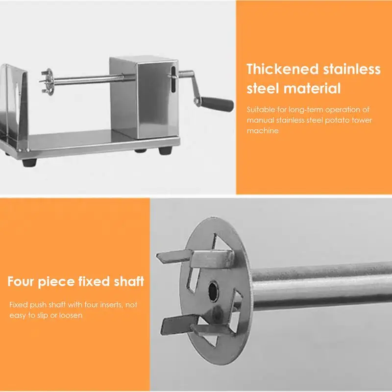 Spiral Potato Slicer Spiral Manual Vegetable Cutter Stainless Steel French Fries Machine spiral slicer french fries machine