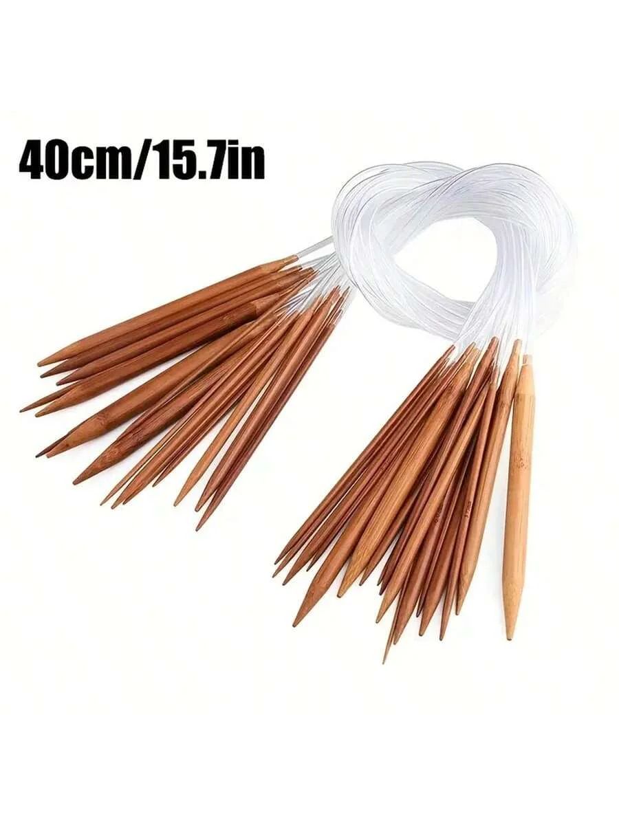 18pcs 원형 뜨개질 바늘 세트 2.0-10.0mm 나무 더블 커스프 크로 셰 뜨개질..