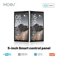 MOES Tuya Wifi Smart 5-inch Touch Screen US Center Control Panel Voice Control Alexa And ZigBee Gateway Built-in Scene Control