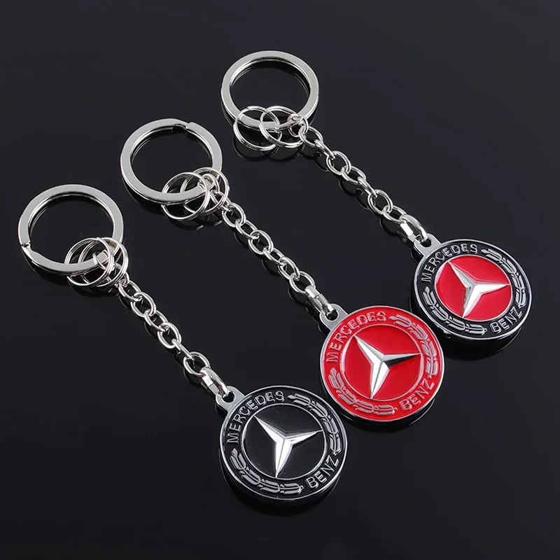 Metal Car Keychain Key Ring Key Holder Accessories For Mercedes Benz W210 W211 W124 W176 W203 W204 W212 CLA CLK GLA GLC 1pcs car key chain,car accessories