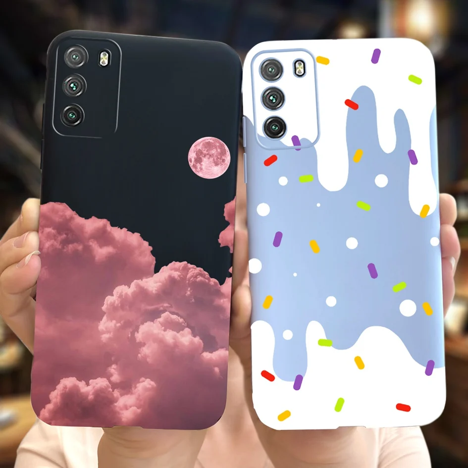 Per Xiaomi Poco M3 Custodia Poco M3 Pro 5G Cover Fashion Cloud Moon Cover Posteriore In Silicone Morbido Per Xiomi Poco M3 M 3 Pocom3 Pro Bumper