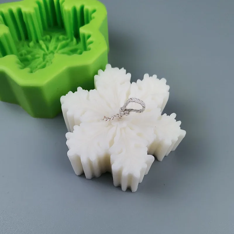Christmas Snowflake Handmade Soap Epoxy Candle Mold Food Grade Fondant Mousse Baking Mould Hexagonal Aromatherapy Silicone Molds silicone mold,silicone candle mold,aromatherapy candle mold,silicone candle molds,candle mold