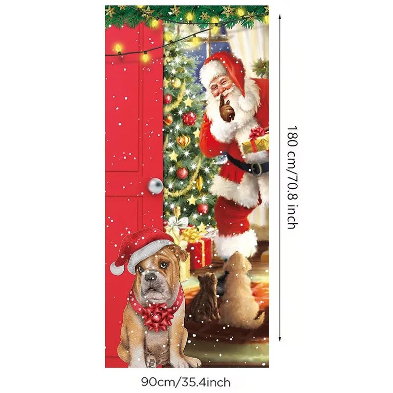 0.9 * 1.8M Christmas Door Cover Party Decoration